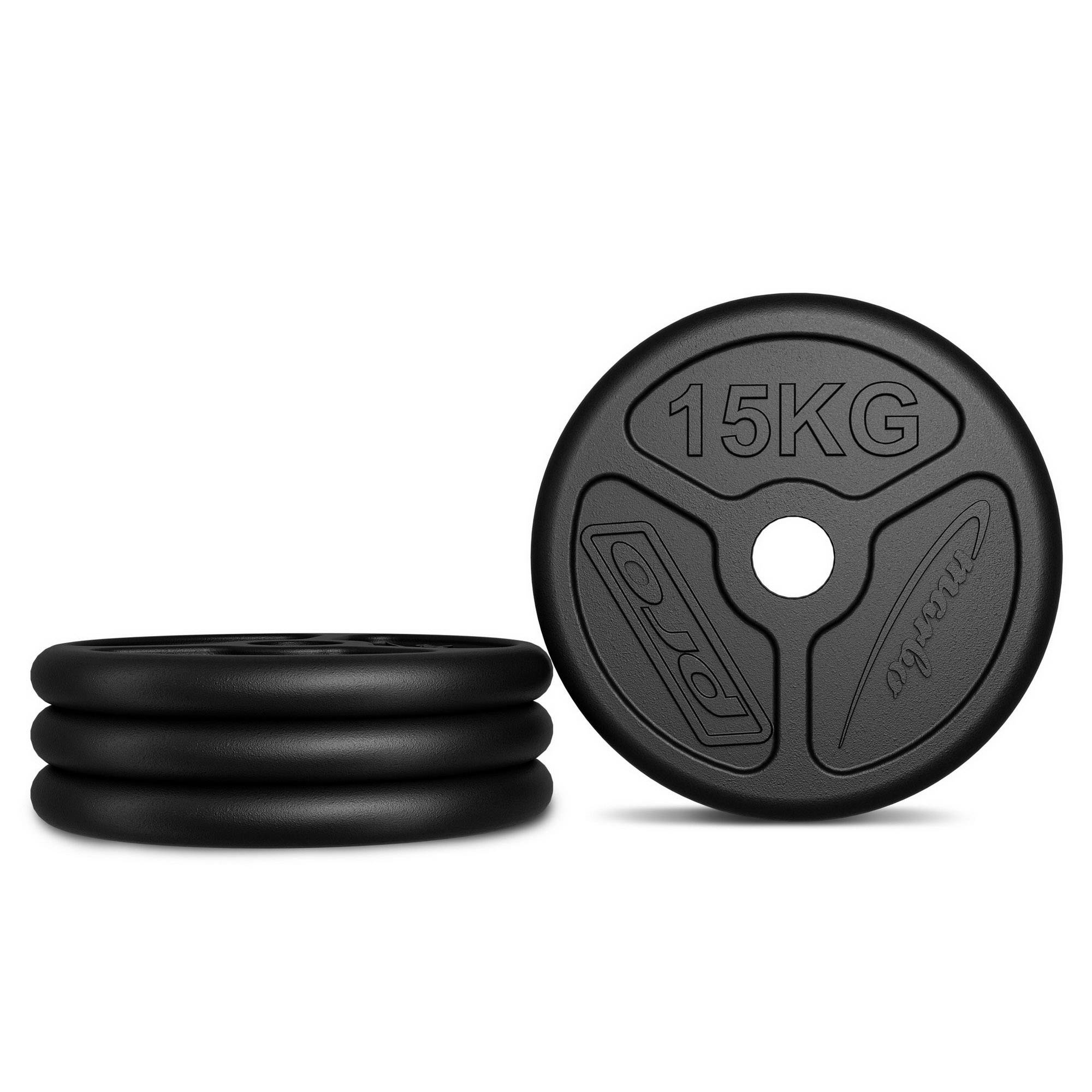 Pesas olímpicas de hierro fundido 15kg MW-O15-OLI - Marbo Sport