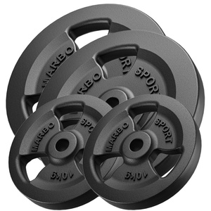 Juego de pesas de hierro fundido Tri-Grip 60 kg / 2 x 20 kg + 2 x 10 kg - Marbo Sport