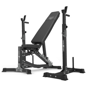 Set MS30_2.0 | banco de entrenamiento ajustable de doble cara + soporte multinivel para mancuernas (2 piezas) con asistencia - Marbo Sport