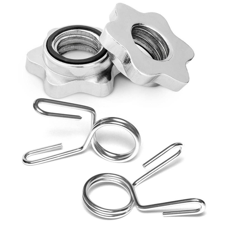 Set MWG2 | Barra recta 198 cm + Barra con rosca ligeramente curvada 120 cm + 2x Barra recta con rosca 40 cm - Marbo Sport