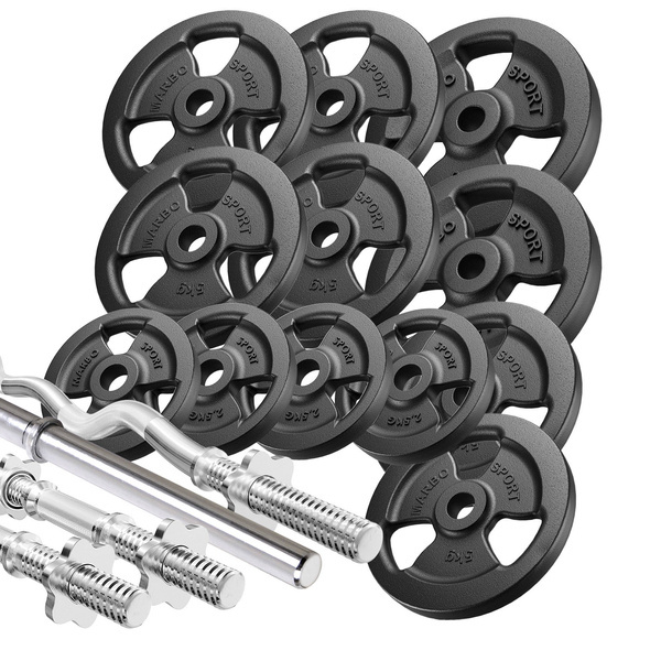 Juego de barras reforzadas y pesas Tri-Grip 83 kg - Marbo Sport