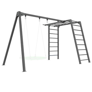 Escalera PREMIUM - MO-016 + Columpio doble PREMIUM - MO-018 - Marbo Sport