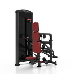 Máquina de fondos de tríceps sentado con pila de pesas (tapizado granate) MP-U233 - Marbo Sport