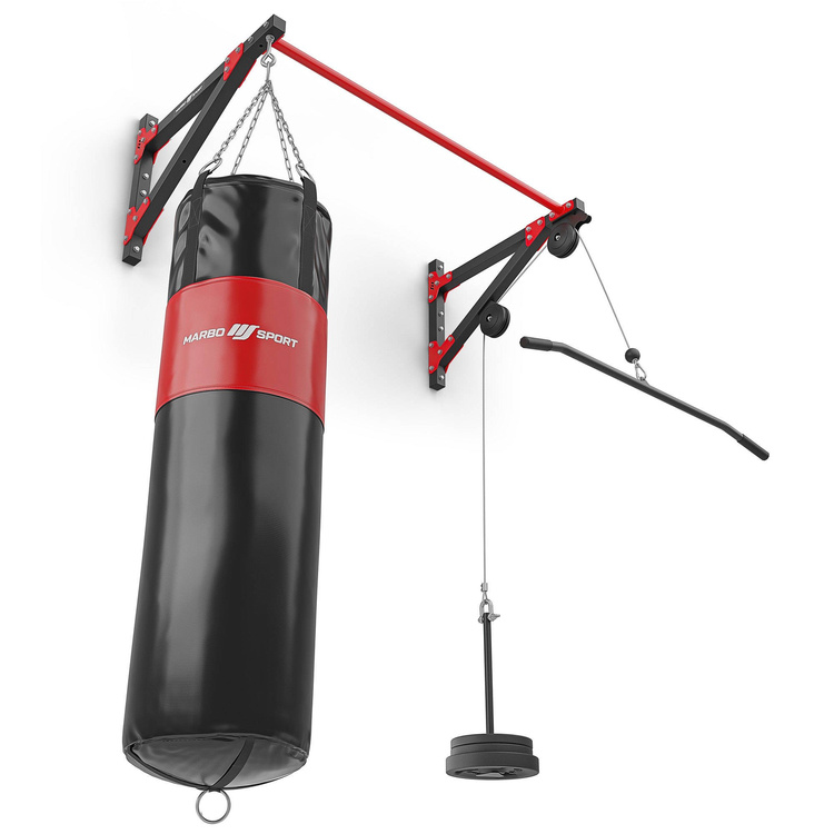 Barra multifunción con barra de dominadas y soporte para saco de boxeo 3en1 MH-D204 - Marbo Sport