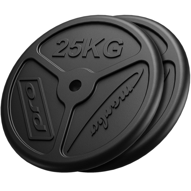 Juego de pesas de hierro fundido slim 50 kg / 2 x 25 kg - Marbo Sport