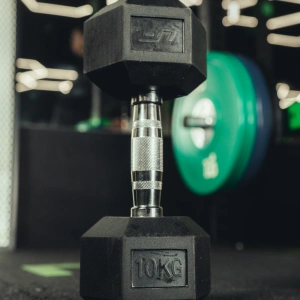Mancuerna HEX de hierro fundido recubierta de goma 10 kg - UpForm