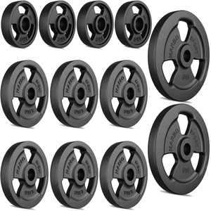 Juego de pesas de hierro fundido Tri-Grip 29 kg / 2 x 5 kg + 6 x 2,5 kg + 4 x 1 kg - Marbo Sport