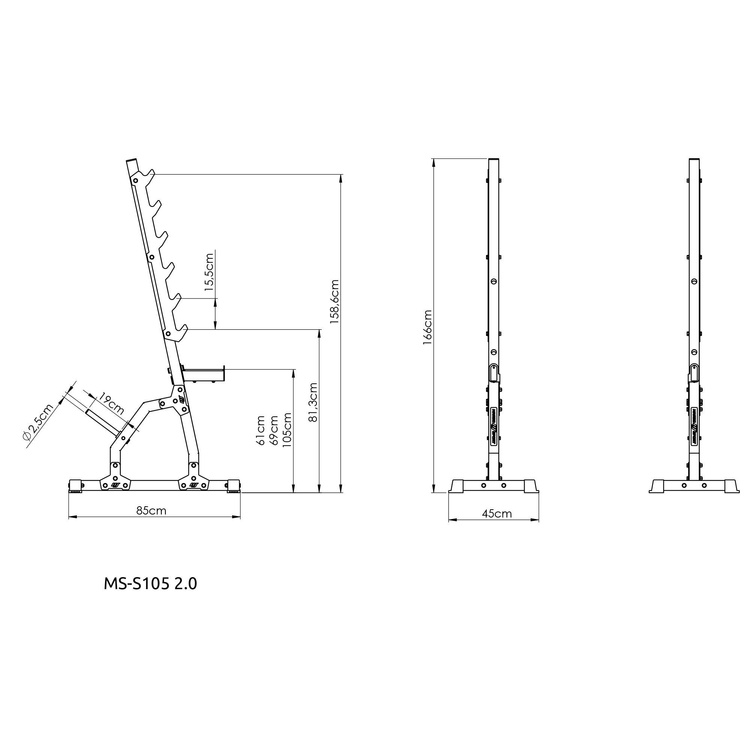 Soporte multinivel (2 piezas) MS-S105 2.0 - Marbo Sport