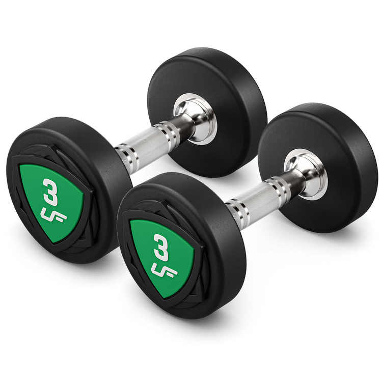 Juego de mancuernas de poliuretano1-10kg (incrementos de 1 kg) 110 kg + soporte para mancuernas UR-S005- UpForm