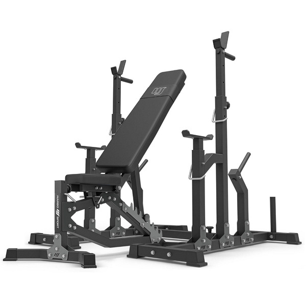 Set MS11_2.0 | banco de entrenamiento ajustable de doble cara + soportes ajustables - Marbo Sport