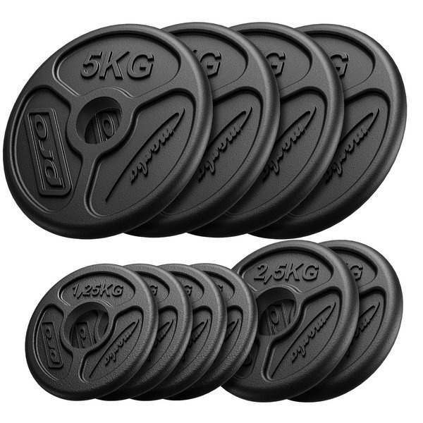 Juego de pesas olímpicas de hierro fundido 30kg - Marbo Sport