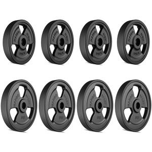 Juego de pesas de hierro fundido engomadas Tri-Grip 30 kg / 4 x 5 kg + 4 x 2,5 kg - Marbo Sport