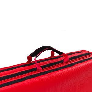 Colchoneta de gimnasia dura plegable con velcro 180 x 60 x 5 cm - rojo - Marbo Sport