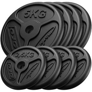 Juego de pesas de hierro fundido slim 30 kg / 4 x 5 kg + 4 x 2,5 kg - Marbo Sport