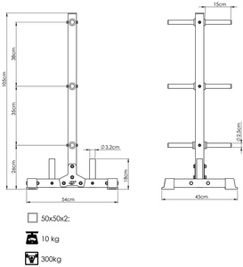 Árbol de pesas MS-S103 2.0 - Marbo Sport