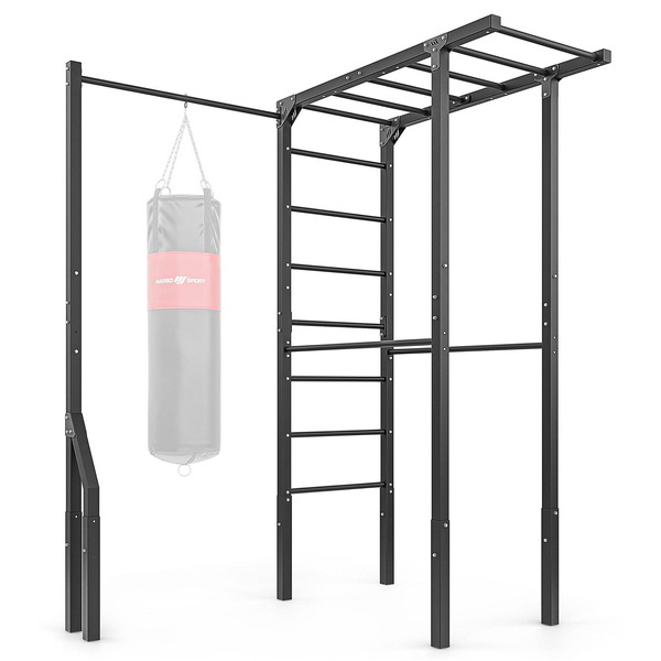 Estructura exterior con escalera sueca, barra de dominadas y soporte para saco de boxeo MO-Z4 - Marbo Sport