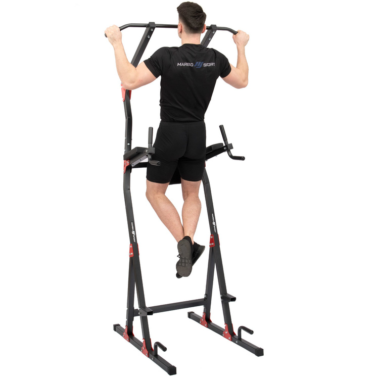 Torre de entrenamiento multifunción con barra de dominadas y fondos MH-U102 - Marbo Sport