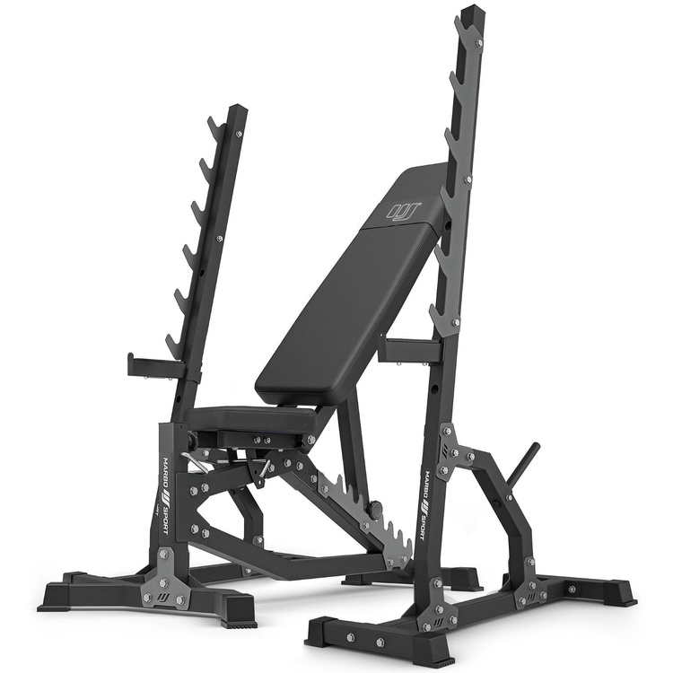 Set MS8_2.0 | banco de entrenamiento ajustable de doble cara + soporte multinivel (2 piezas) - Marbo Sport