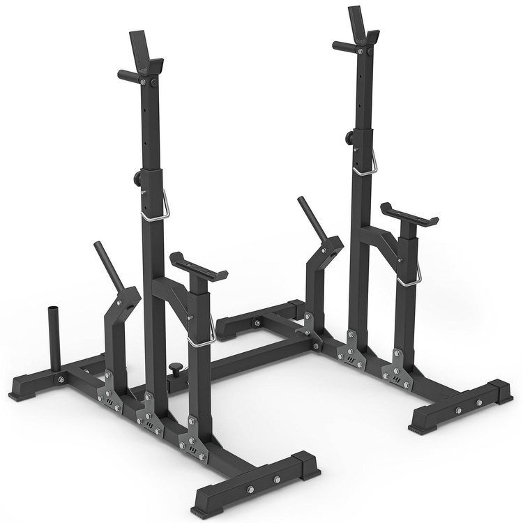 Set MS2_2.0_83KG_G | banco doble + soportes ajustables + juego de barras reforzadas y pesas de goma 83 kg - Marbo Sport