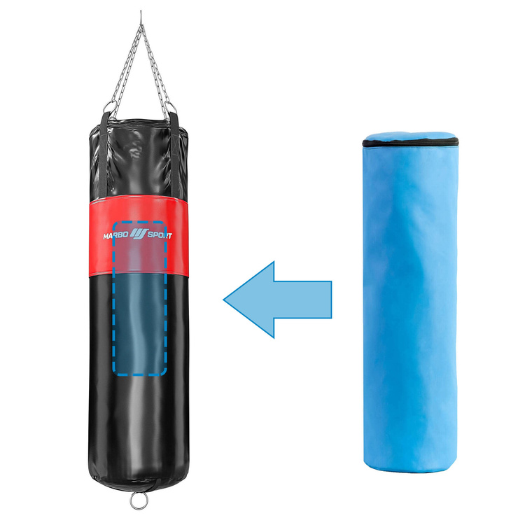 Saco de boxeo reforzado 150 cm fi45 cm + MC-W130|45-EX torpedo - Marbo Sport