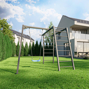 Conjunto escalera de gimnasia con soporte para columpio individual PREMIUM MO-016 + MO-017 - Marbo Sport