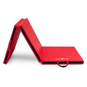 Colchoneta de gimnasia dura plegable con velcro 180 x 60 x 5 cm - rojo - Marbo Sport