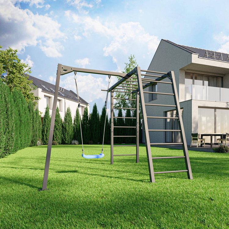 Escalera de gimnasia PREMIUM - MO-016 + Columpio individual PREMIUM (marco) - MO-017 - Marbo Sport