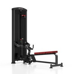 Máquina de remo bajo en polea tipo Gironda con pila de pesas (tapizado granate) MP-U207 - Marbo Sport