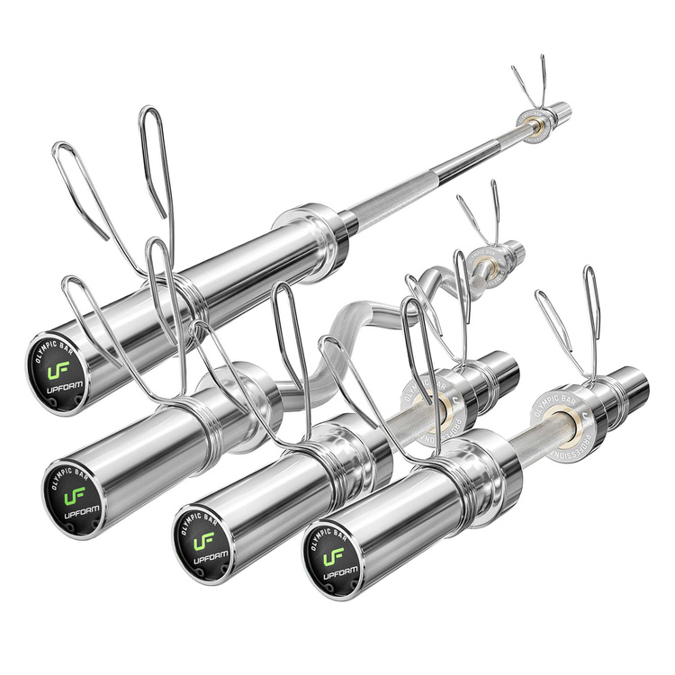 Set OLG1 | Barra olímpica 180 cm + Barra Olympic Curl 120 cm + Barra olímpica corta 50 cm - Marbo Sport