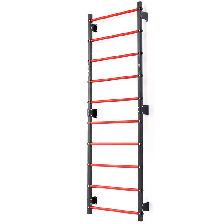Set MHU1 | Escalera gimnástica metálica + Pasamanos y barra 2 en 1 para pared y escalera - Marbo Sport