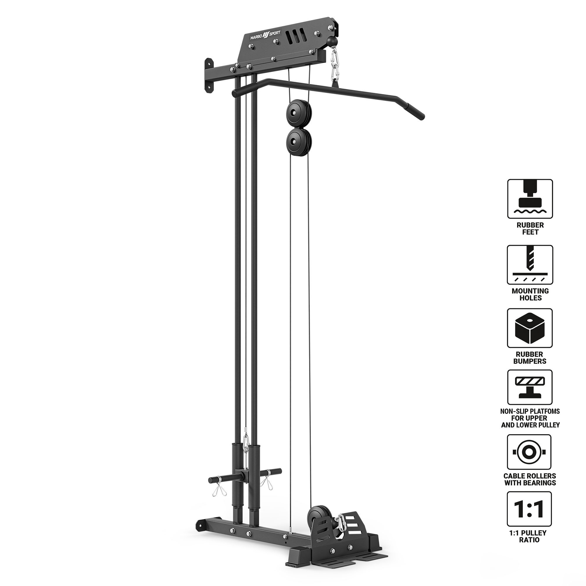 Máquina de tracción de pared con doble guía MS-W103 2.0
