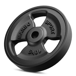 Juego de pesas de hierro fundido engomadas Tri-Grip 30 kg / 2 x 10 kg + 2 x 5 kg - Marbo Sport