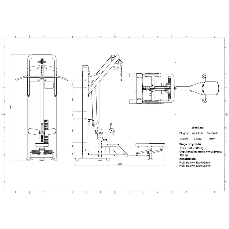 Máquina 2 en 1 de elevación superior e inferior MP-U211 - Marbo Sport