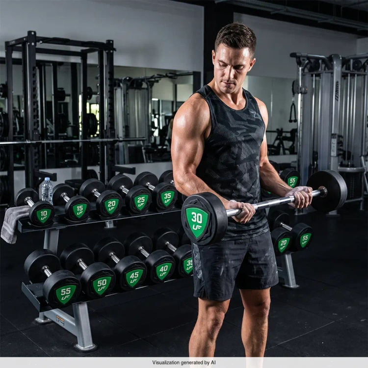Set de barras rectas de poliuretano 10-55 kg (incrementos de 5 kg) 325 kg – UpForm