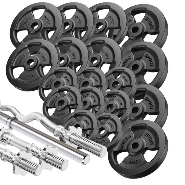 Juego de barras reforzadas y pesas Tri-Grip 113 kg - Marbo Sport