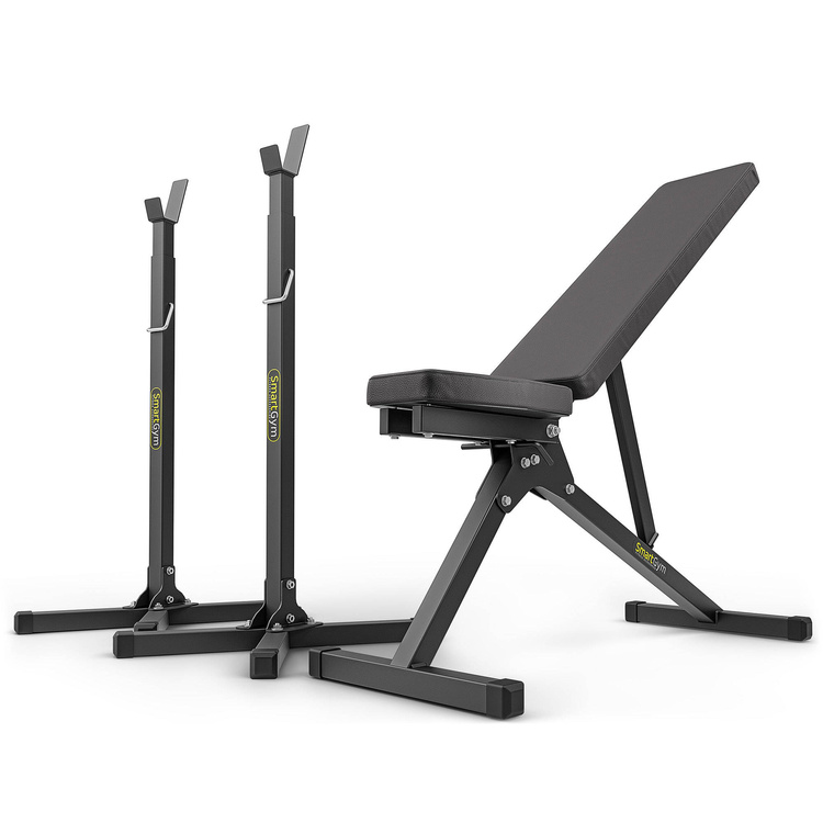 Conjunto SG1 | Banco de ejercicios + soporte de barra ajustable - SmartGym Fitness Accessories