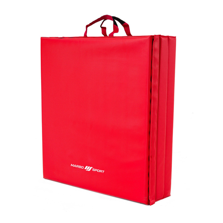 Colchoneta de gimnasia dura plegable con velcro 180 x 60 x 5 cm - rojo - Marbo Sport