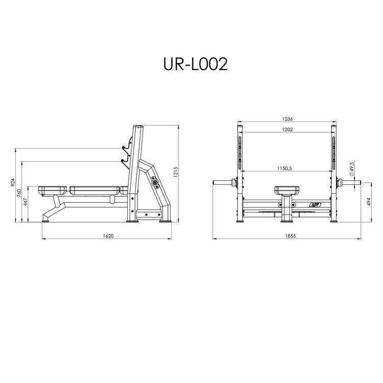 Banco plano para press de banca Olympia UR-L002 - UpForm